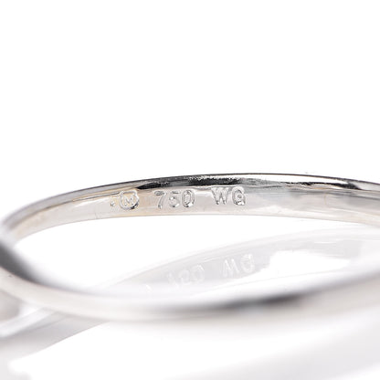 Mikimoto 18K White Gold Diamond Akoya Pearl 4.5mm Band Ring 50 5.5 5 of 6