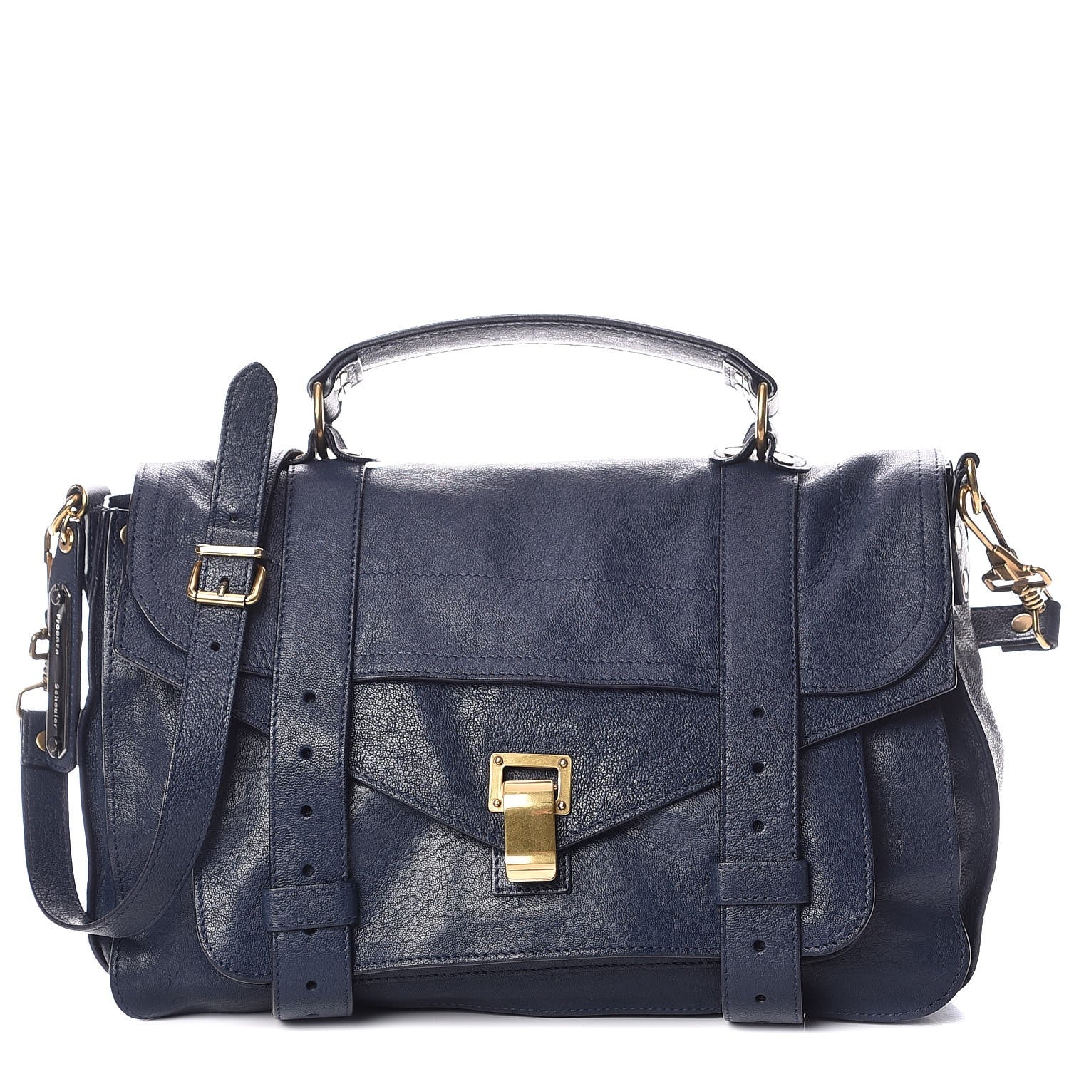 Proenza Schouler Lambskin Medium PS1 Satchel Midnight 1 of 11