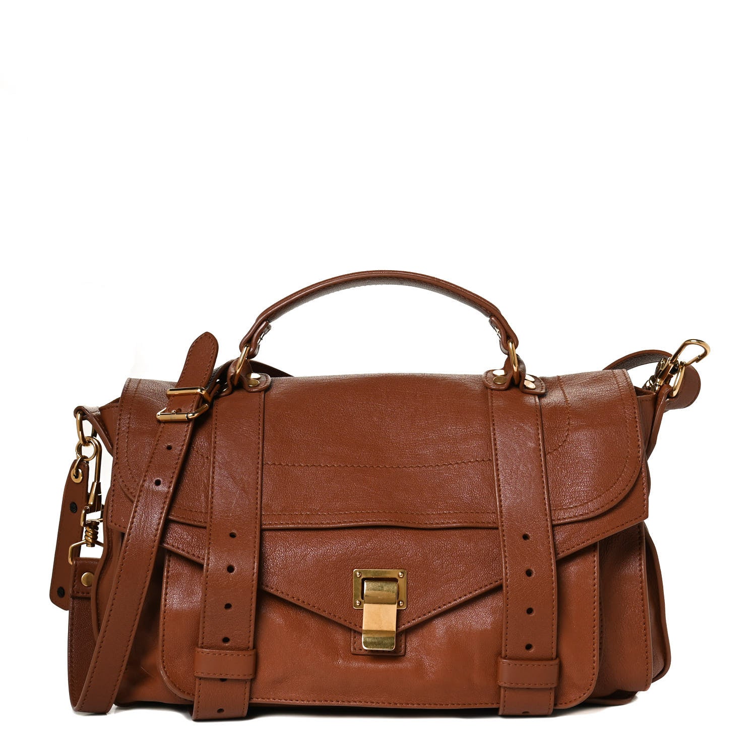 Proenza Schouler Lambskin Medium PS1 Satchel Saddle 1 of 13