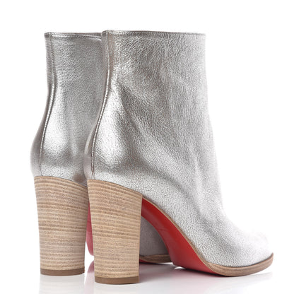 Christian Louboutin Kid Lame Washed Adox 85 Ankle Boots 36 Roche Grezzo Saponat 4 of 10