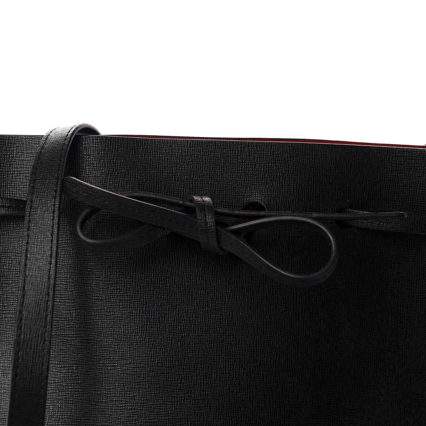 Saffiano Mini Bucket Bag Black Flamma