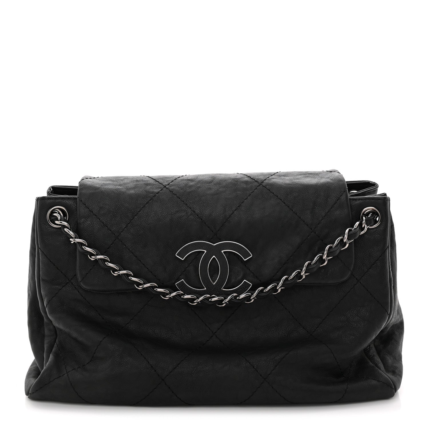 Chanel Calfskin Quilted Large Hamptons Flap Black 1 of 13