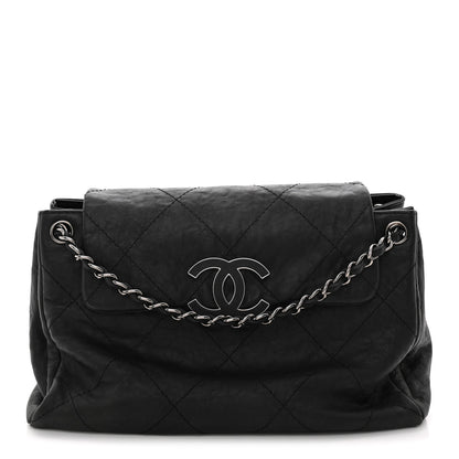 Chanel Calfskin Quilted Large Hamptons Flap Black 1 of 13