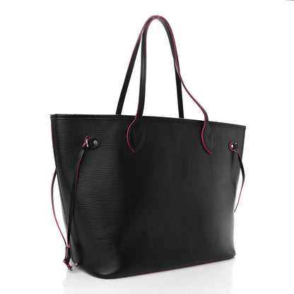 Louis Vuitton Epi Neverfull MM Black Hot Pink 4 of 16
