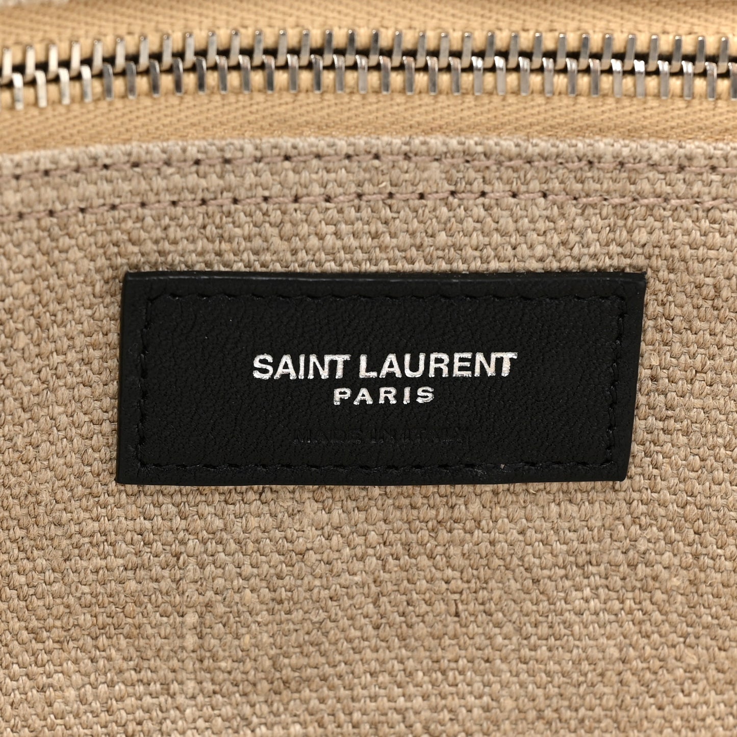 Linen Calfskin Rive Gauche Tote Optic White