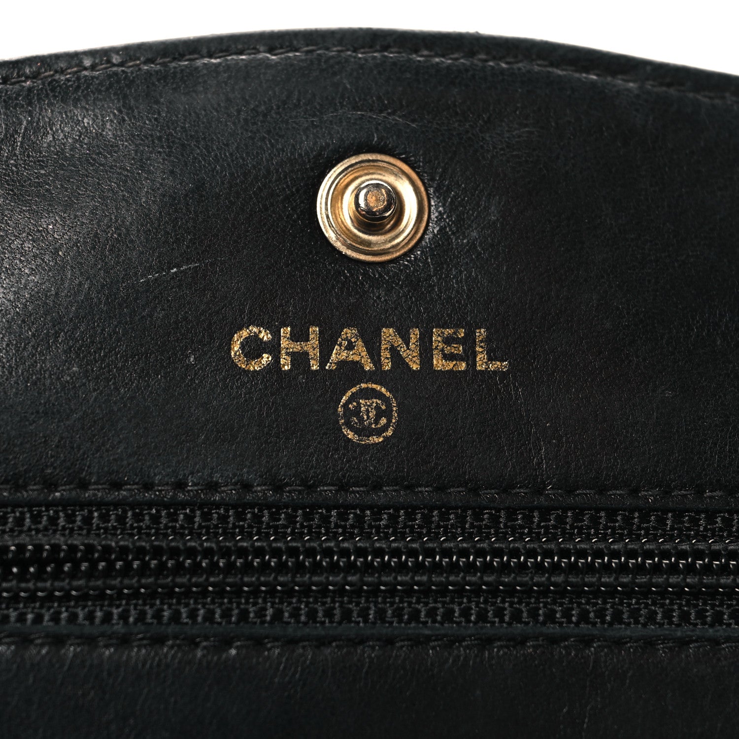 Chanel Caviar Timeless CC Wallet On Chain WOC Black 6 of 12
