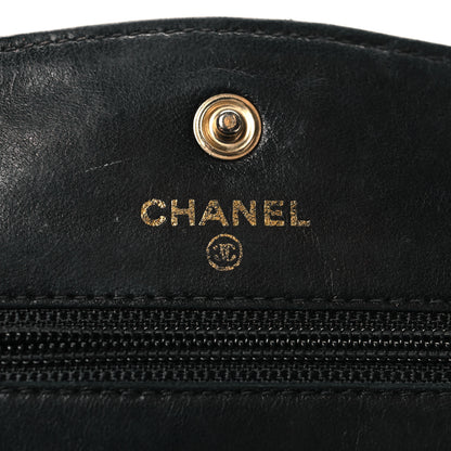 Chanel Caviar Timeless CC Wallet On Chain WOC Black 6 of 12