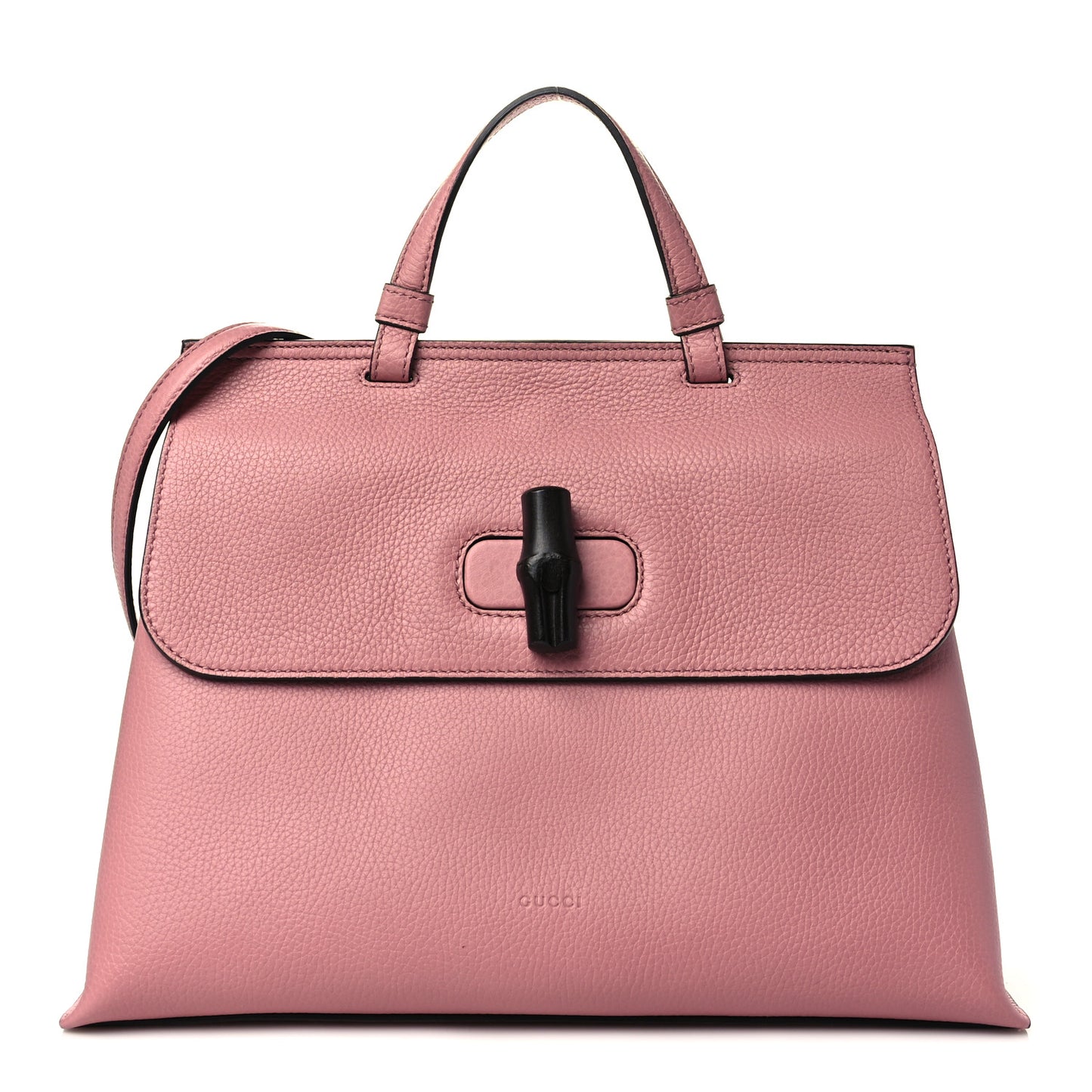 Cellarius Calfskin Medium Bamboo Daily Top Handle Bag Carmine Rose