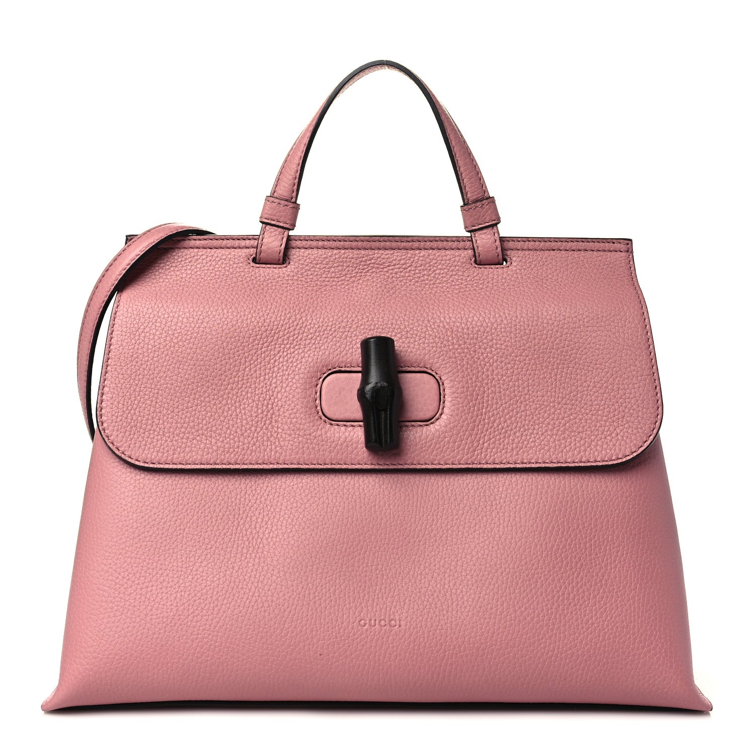 Gucci Cellarius Calfskin Medium Bamboo Daily Top Handle Bag Carmine Rose 1 of 6
