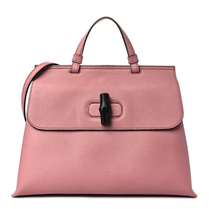 Gucci Cellarius Calfskin Medium Bamboo Daily Top Handle Bag Carmine Rose 1 of 6