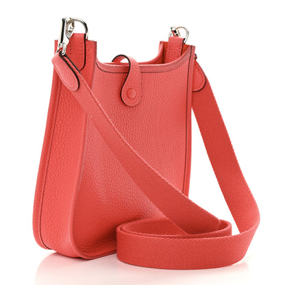 Hermes Taurillon Clemence Evelyne TPM Rouge Pivoine 3 of 14