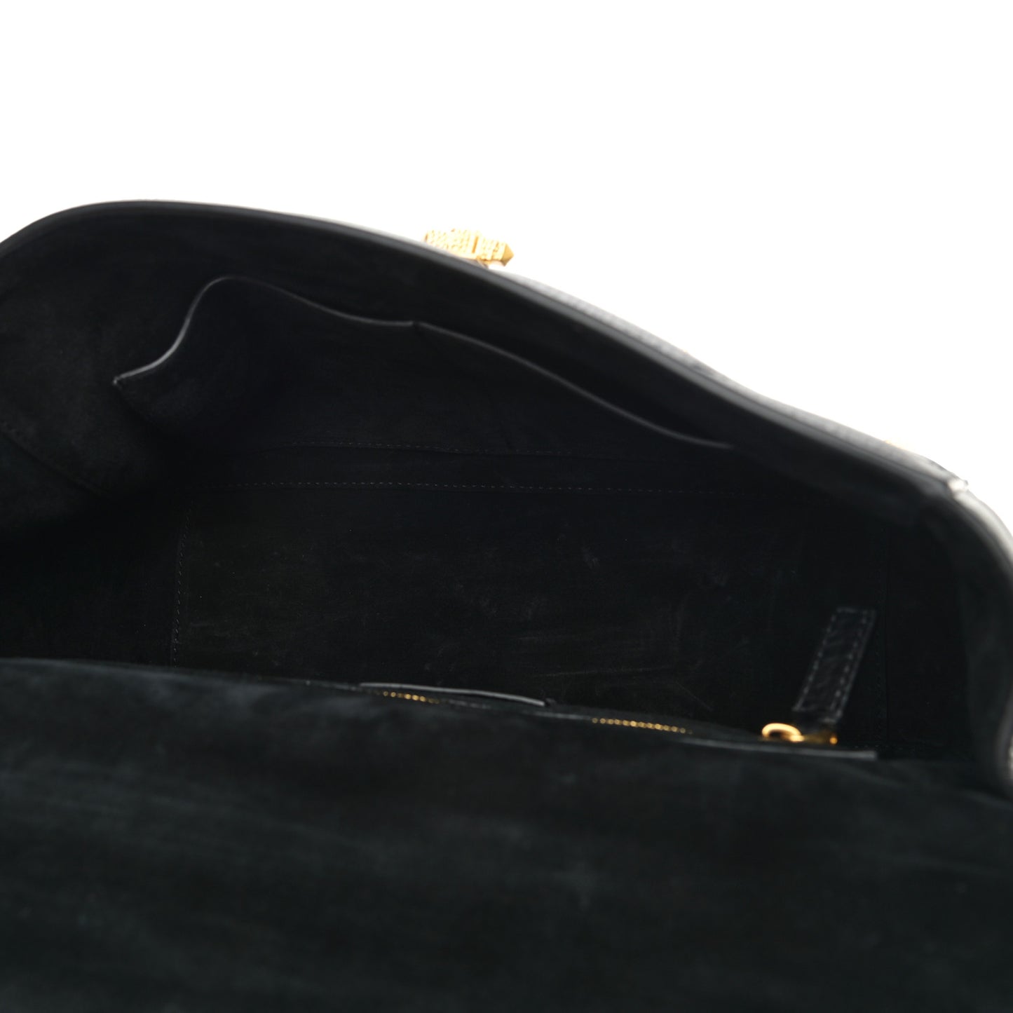 Nappa Large Roman Stud Shoulder Bag Black