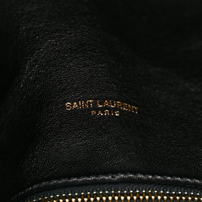 Saint Laurent Lambskin Quilted Small Loulou Puffer Monogram Chain Satchel Black 7 of 11