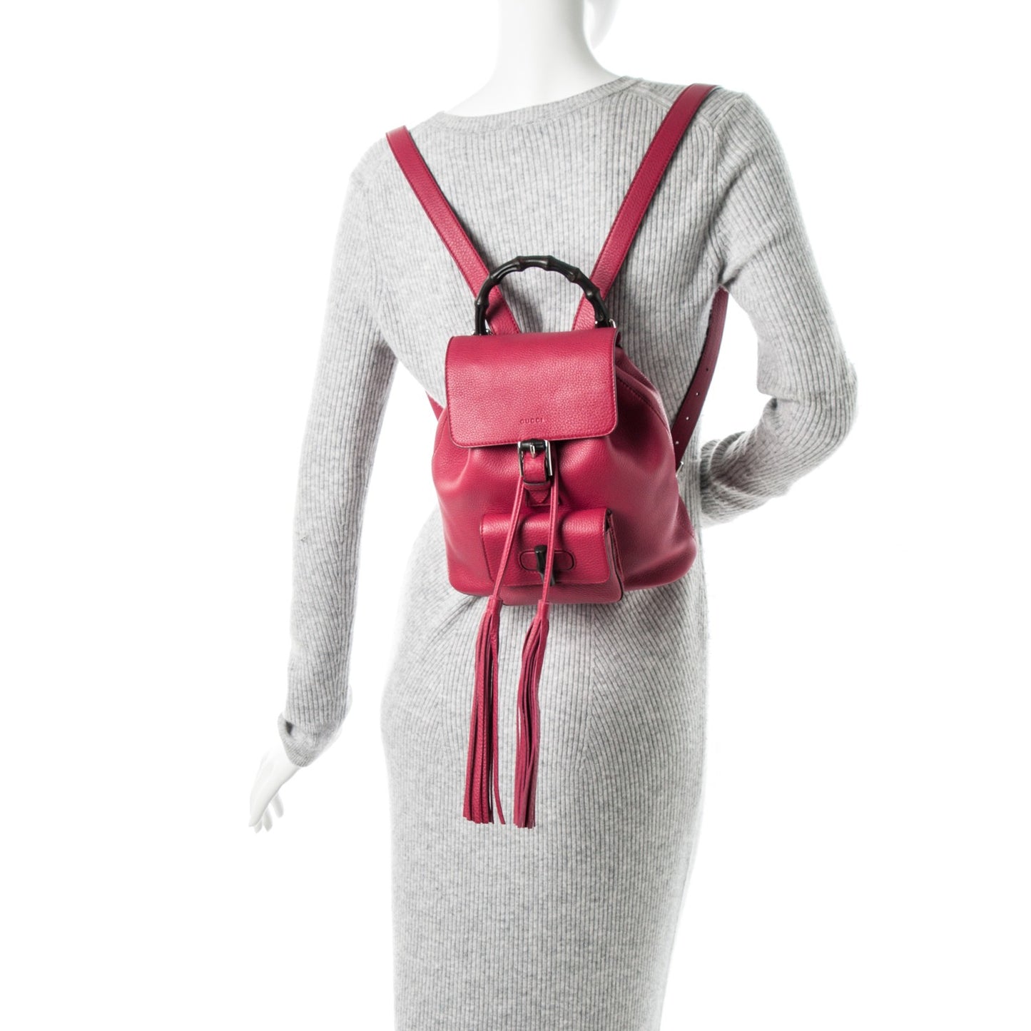 Cellarius Calfskin Small Bamboo Backpack Petunia