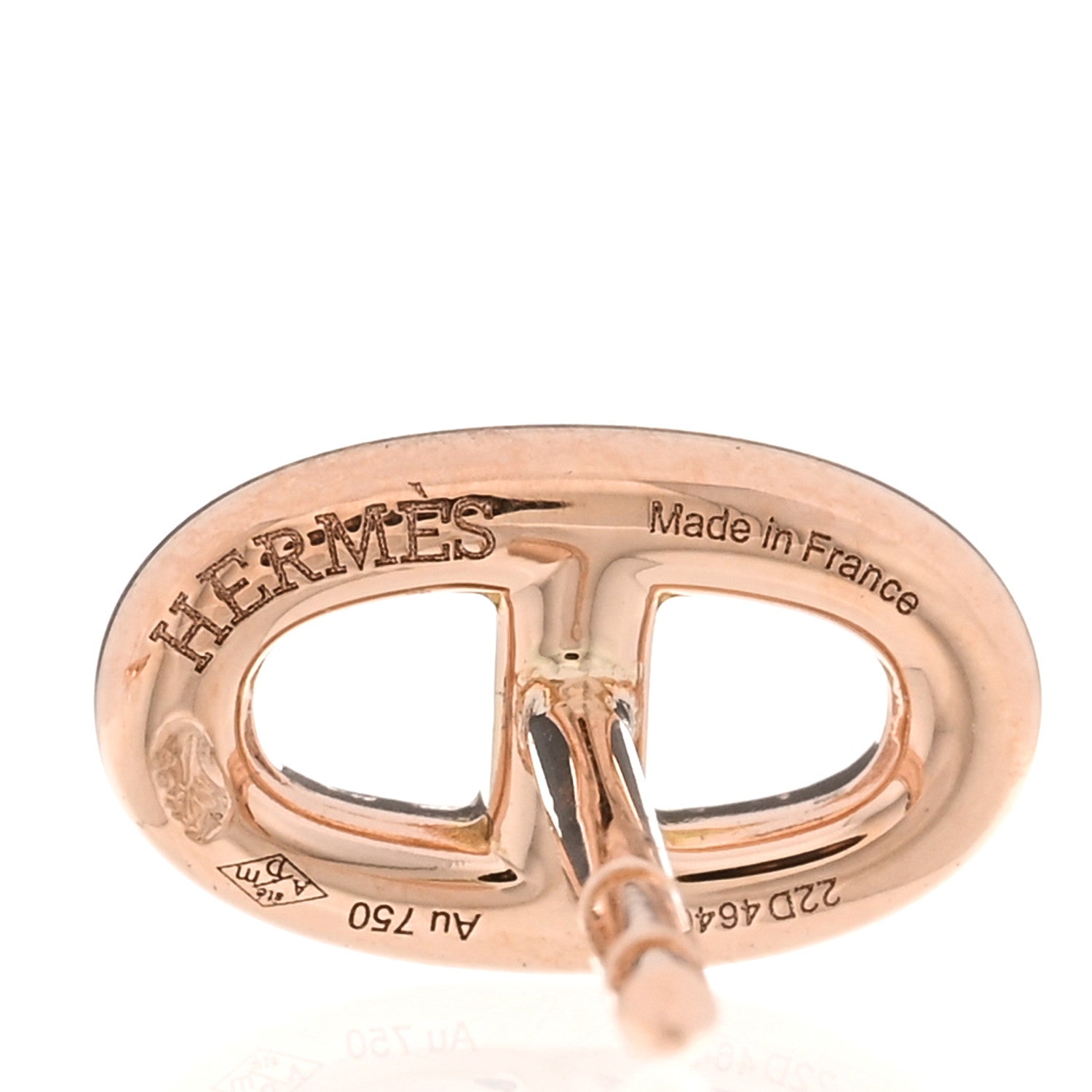 Hermes 18K Rose Gold TPM Farandole Stud Earrings 4 of 5
