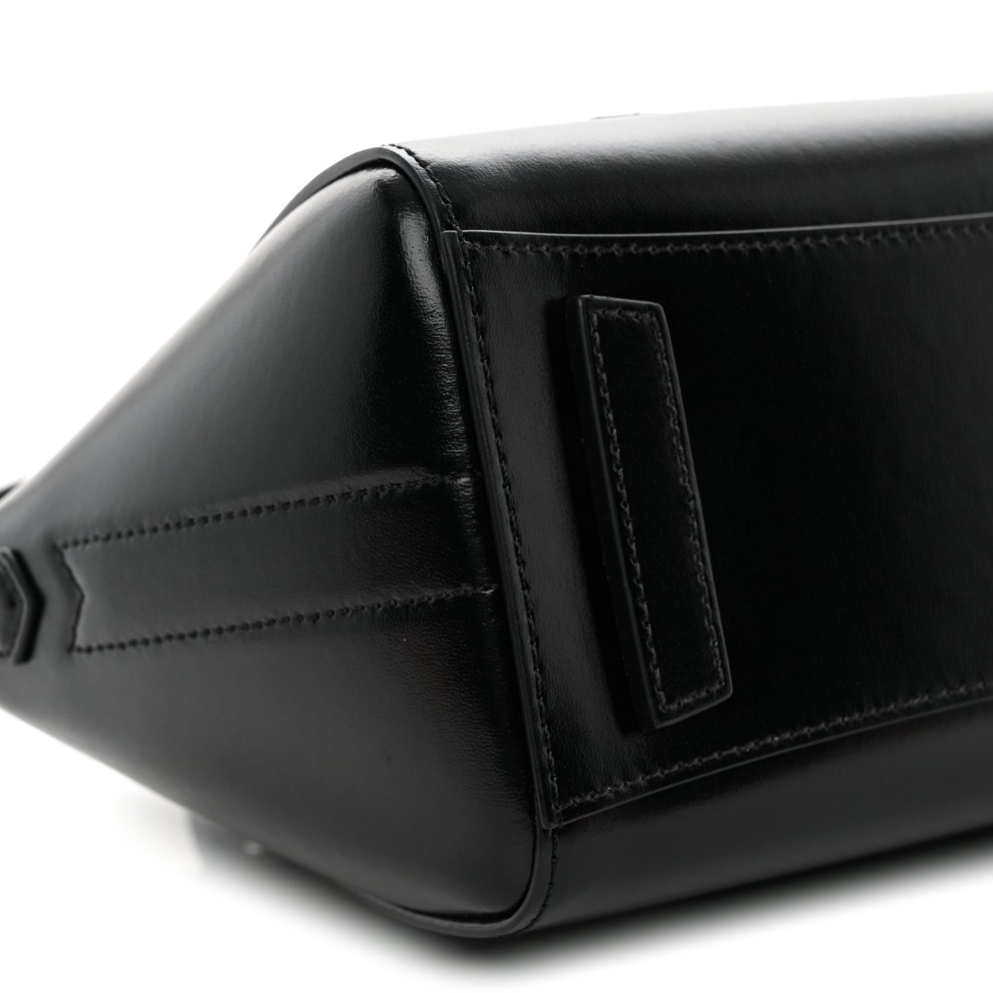 Box Calfskin Padded Mini Lock Antigona Shoulder Bag Black