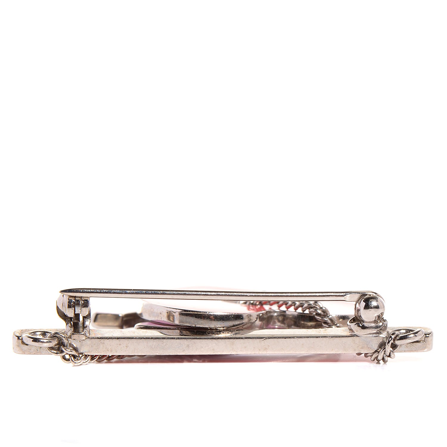 Chanel Enamel Heart CC Charm Brooch Pink Red 3 of 5