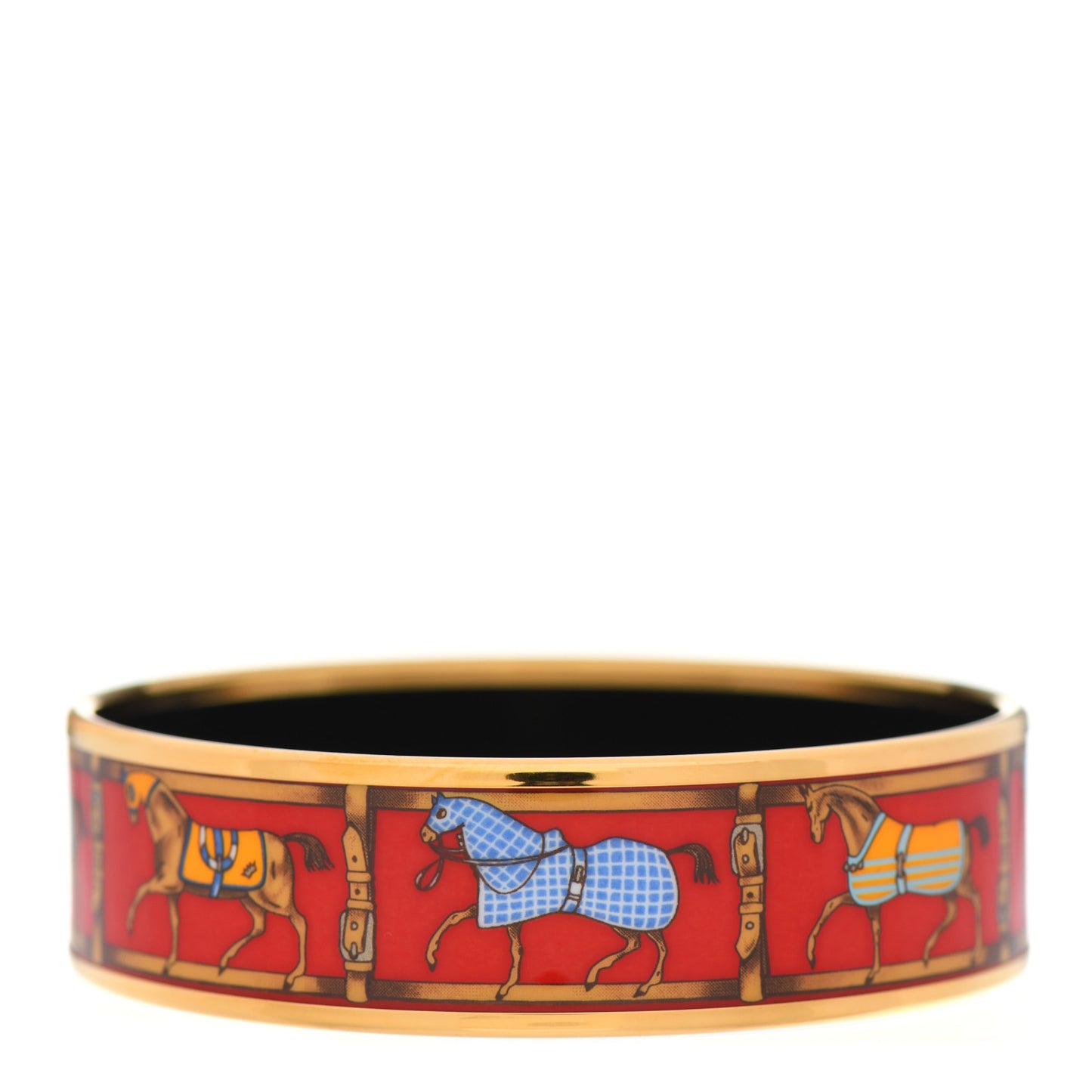 Enamel Printed Tenues Et Couvertures Wide Bracelet 62