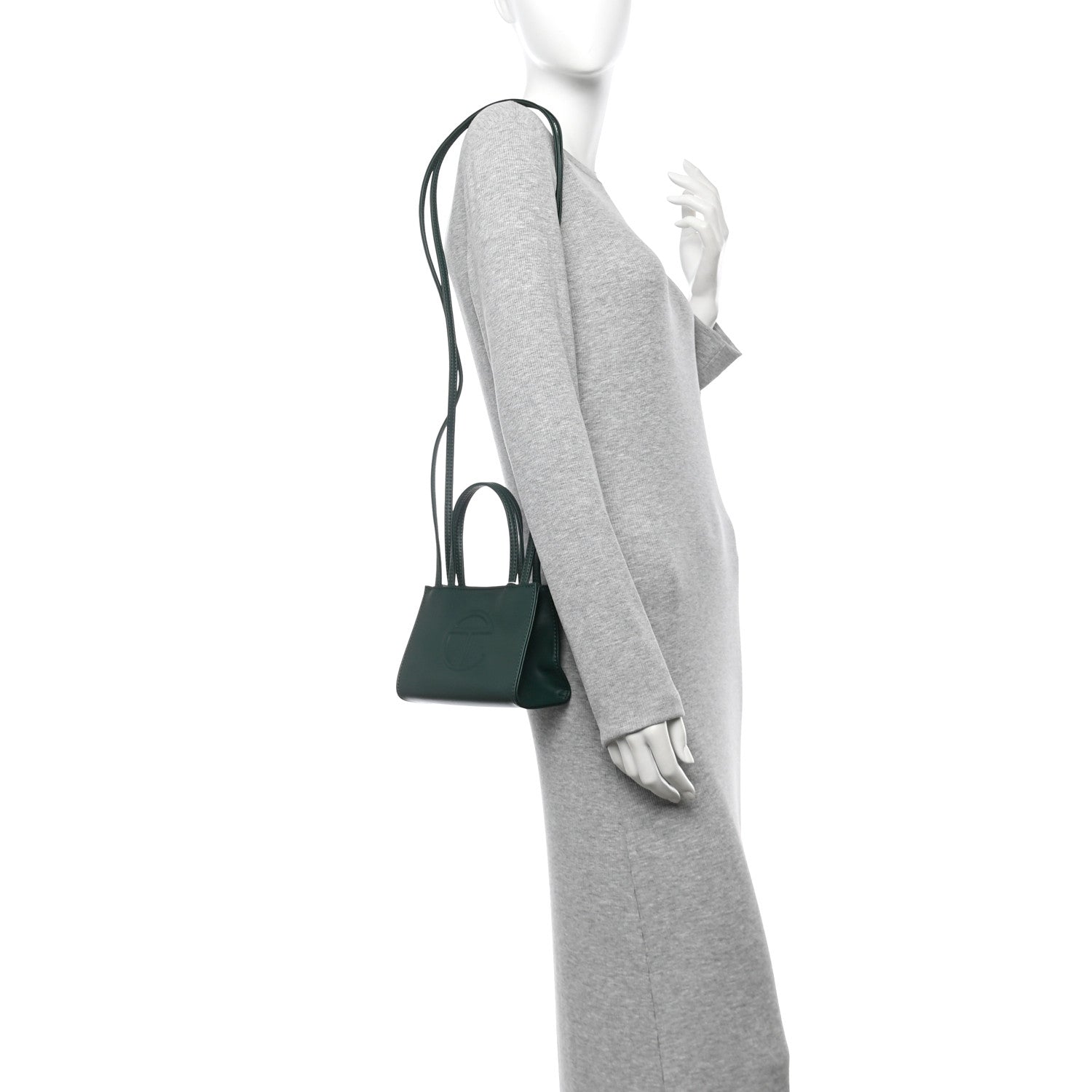 Telfar Vegan Leather Small Shopping Bag Dark Olive 2 of 9