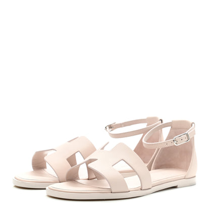 Hermes Calfskin Santorini Sandals 37 Rose Petale 3 of 10