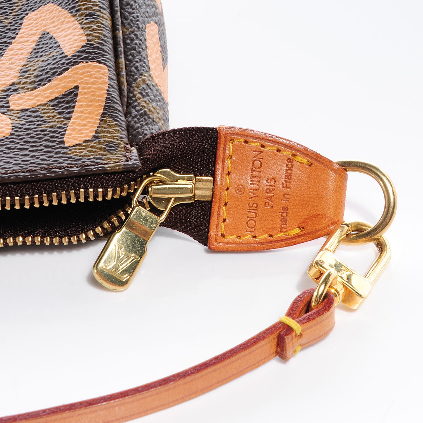 Monogram Graffiti Pochette Accessories Peach