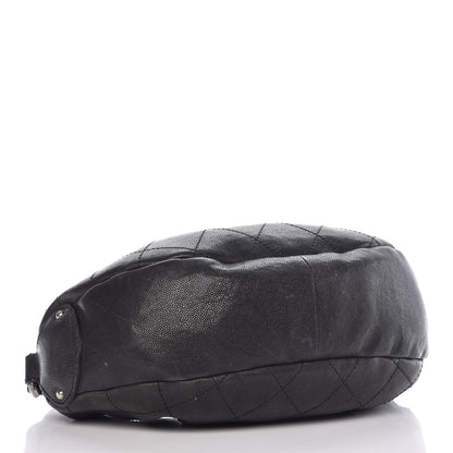 Chanel Caviar Stitched Outdoor Ligne Hobo Black 4 of 15