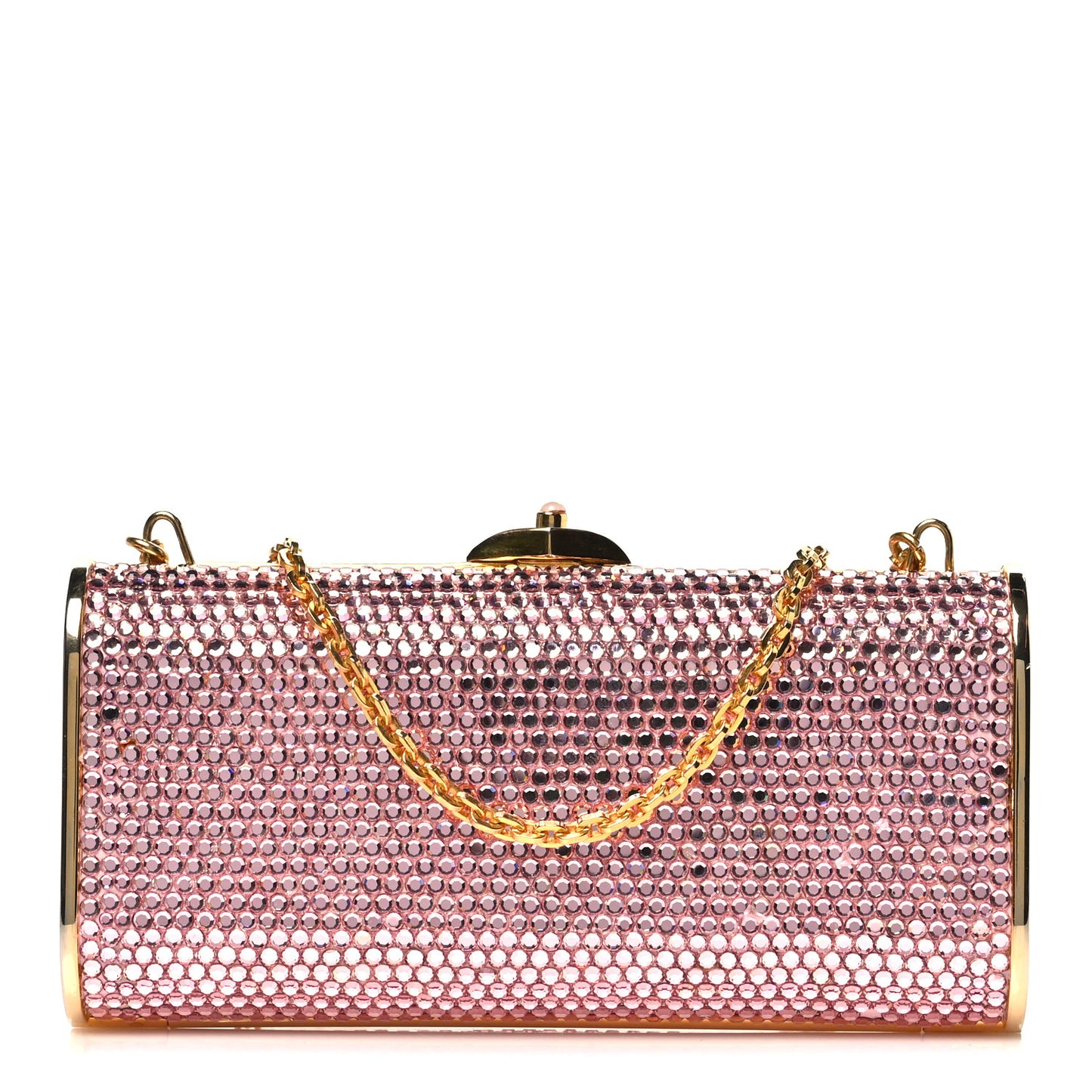 Swarovski Crystal Minaudiere Clutch Pink