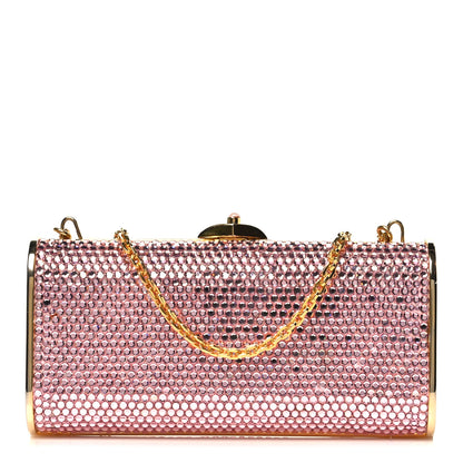 Judith Leiber Swarovski Crystal Minaudiere Clutch Pink 1 of 10
