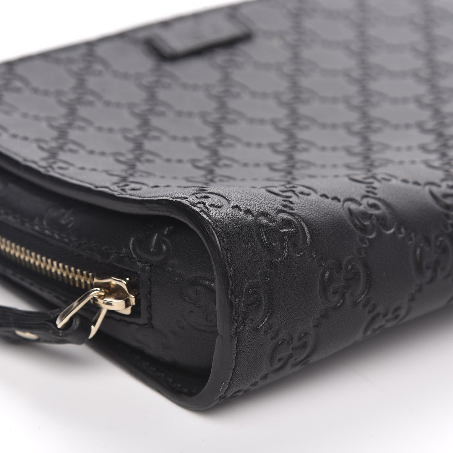 Guccissima Zip Clutch Black