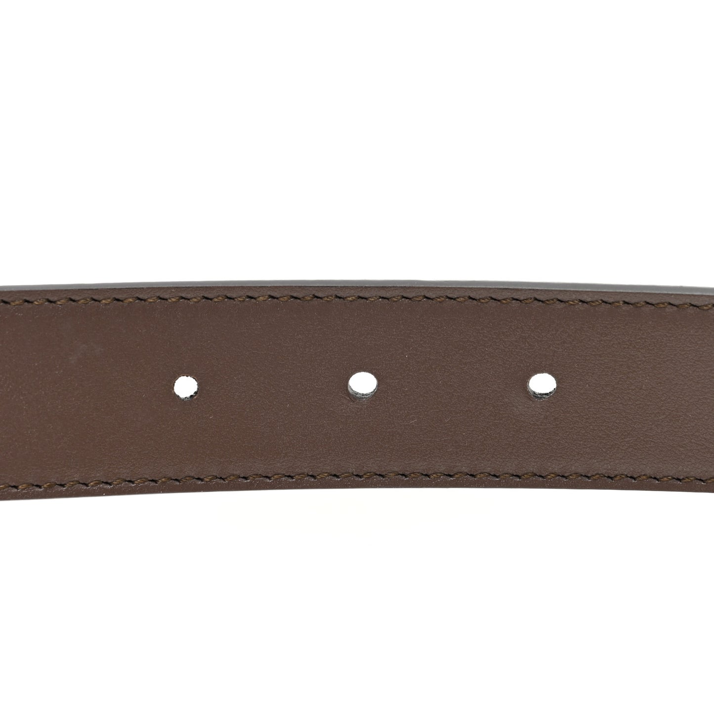 GG Supreme Monogram Plutone Calfskin Double G Reversible 30mm Belt 95 38 Beige Ebony New Acero