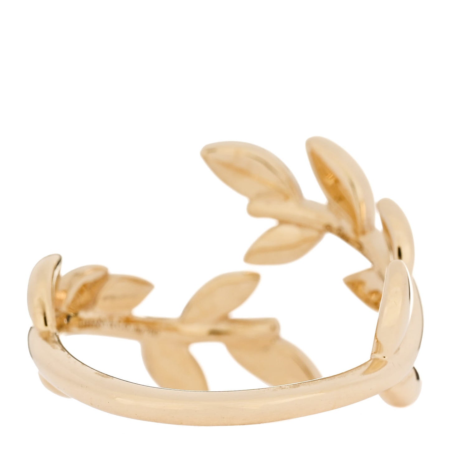 18K Yellow Gold Paloma Picasso Olive Leaf Bypass Ring 56 7.5