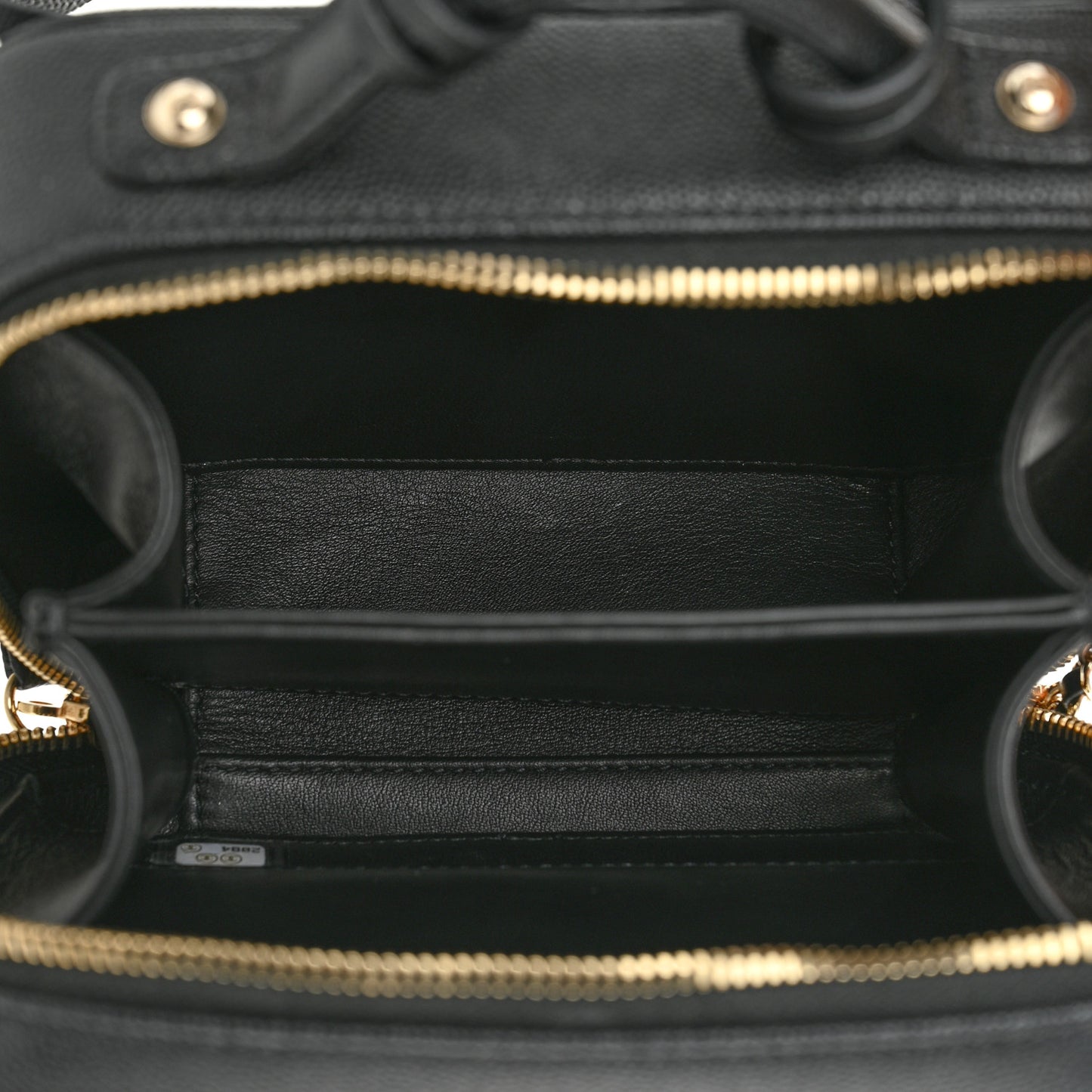 Caviar Quilted Small CC Filigree Vanity Case Black