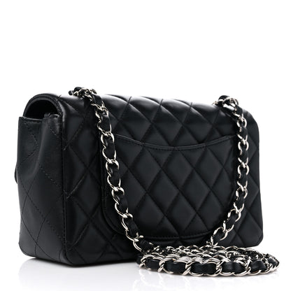 Chanel Lambskin Quilted Mini Rectangular Flap Black 3 of 10