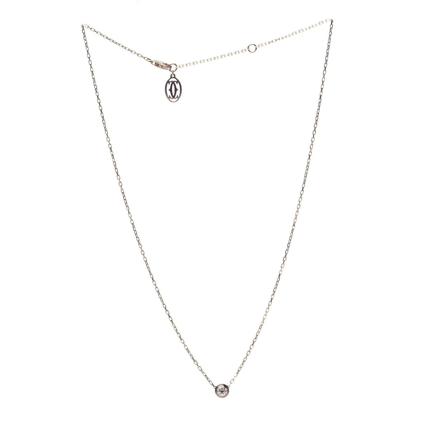 18K Yellow Gold Diamond LM D'Amour Pendant Necklace