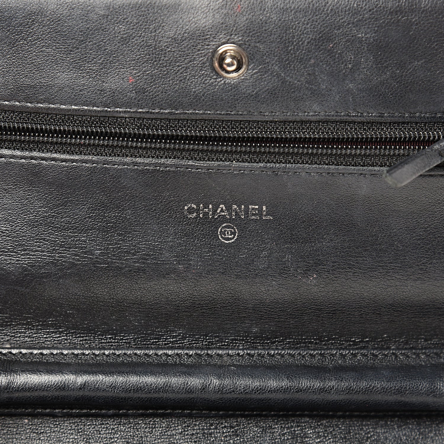 Chanel Lambskin Quilted Wallet On Chain WOC Black 5 of 24