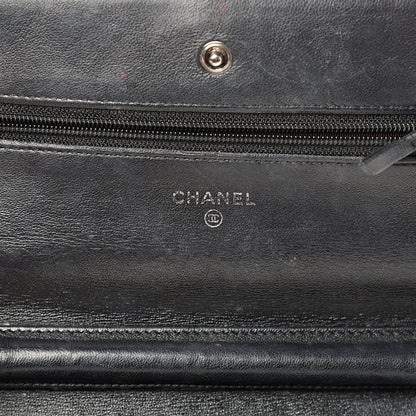Chanel Lambskin Quilted Wallet On Chain WOC Black 5 of 24