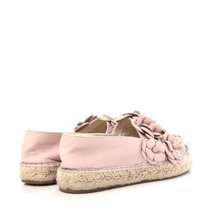 Chanel Lambskin Camellia CC Espadrilles 36 Pink 4 of 10