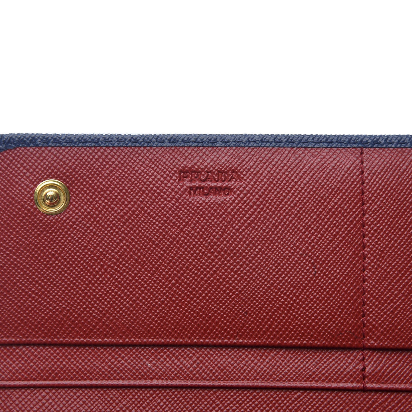 Saffiano Metal Continental Flap Wallet Bluette