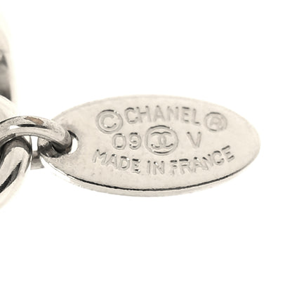 Chanel Crystal Timeless CC Necklace Silver 5 of 5