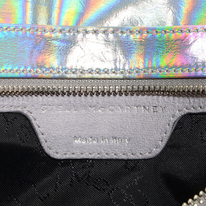 Stella McCartney Holographic Faux Leather Fold Over Falabella Clutch Silver 7 of 11