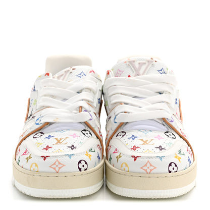 Louis Vuitton LV X TM Calfskin Monogram Multicolor Womens LV Trainer Sneakers 37.5 White 5 of 18