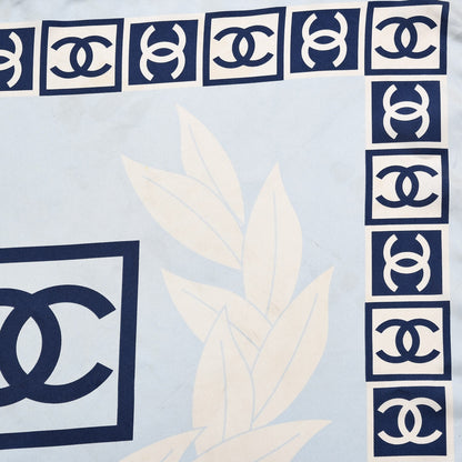 Chanel Silk CC Square Scarf Blue 4 of 7