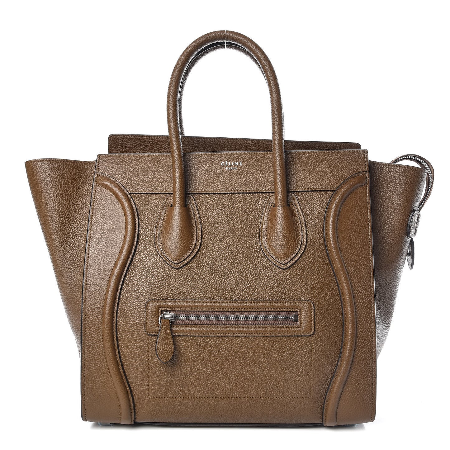 Drummed Calfskin Mini Luggage Moss Green