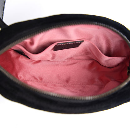 Gucci Velvet Matelasse Crystal Star GG Marmont Belt Bag 85 34 Black 4 of 9