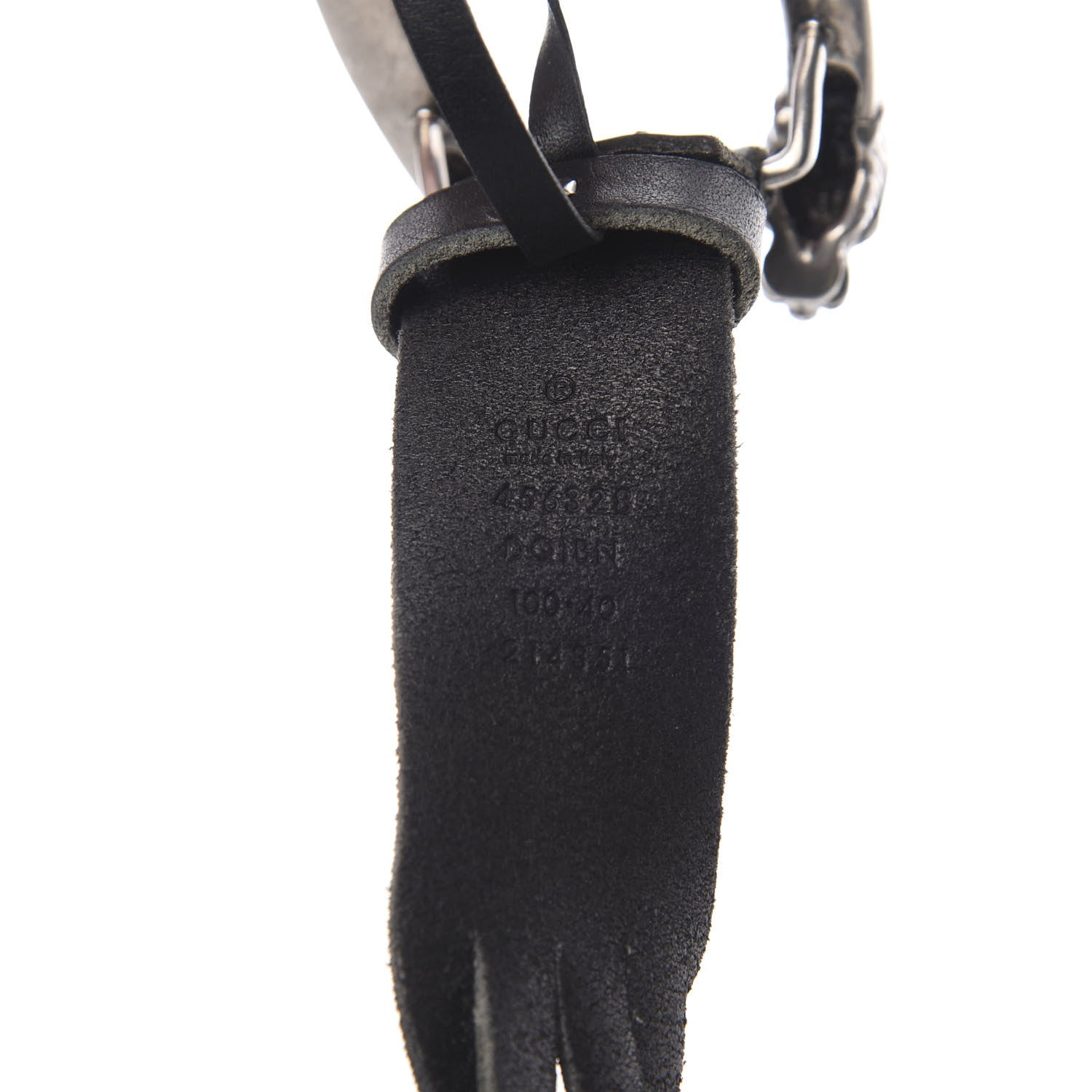 Gucci Calfskin Dionysus Braided Belt 100 40 Black 3 of 5
