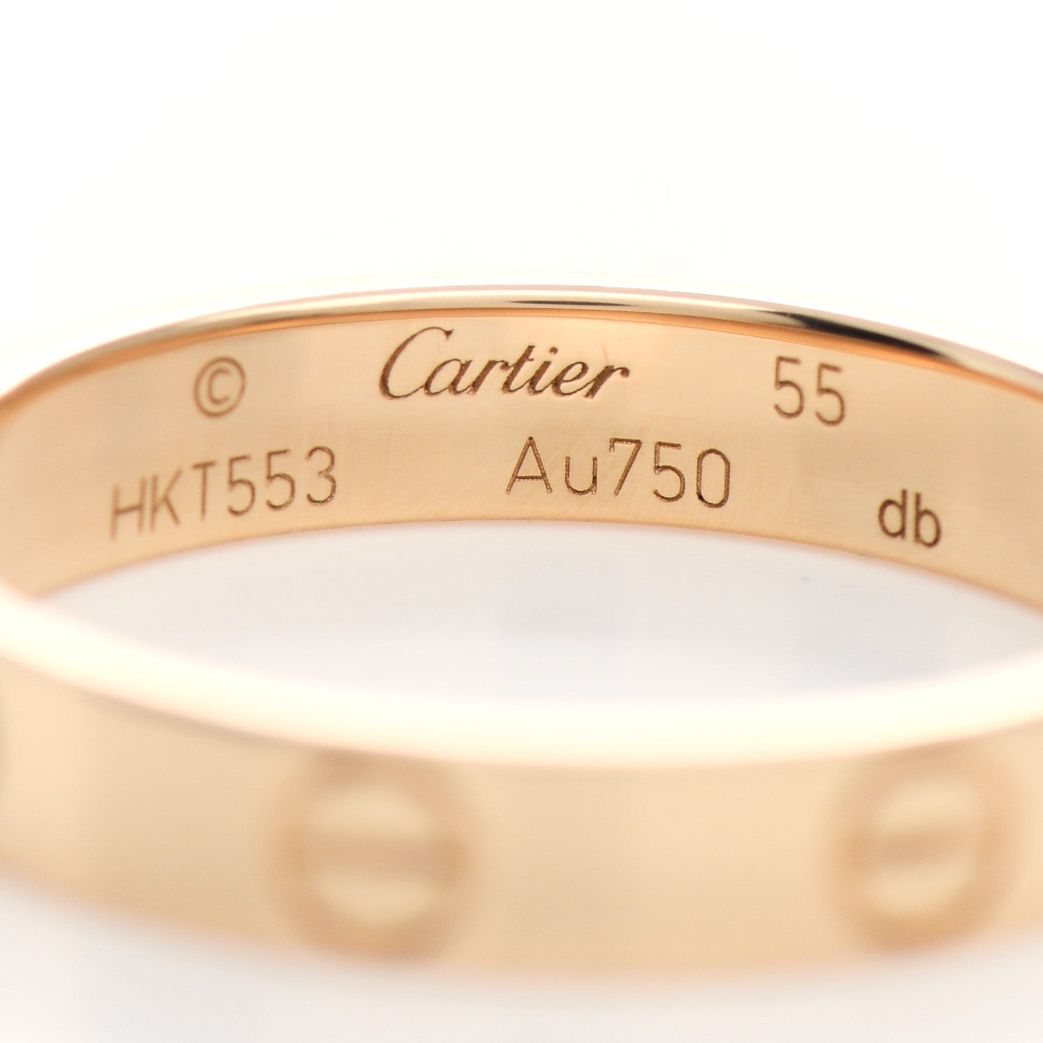 Cartier 18K Yellow Gold 3.5mm LOVE Wedding Band Ring 55 7.25 4 of 5