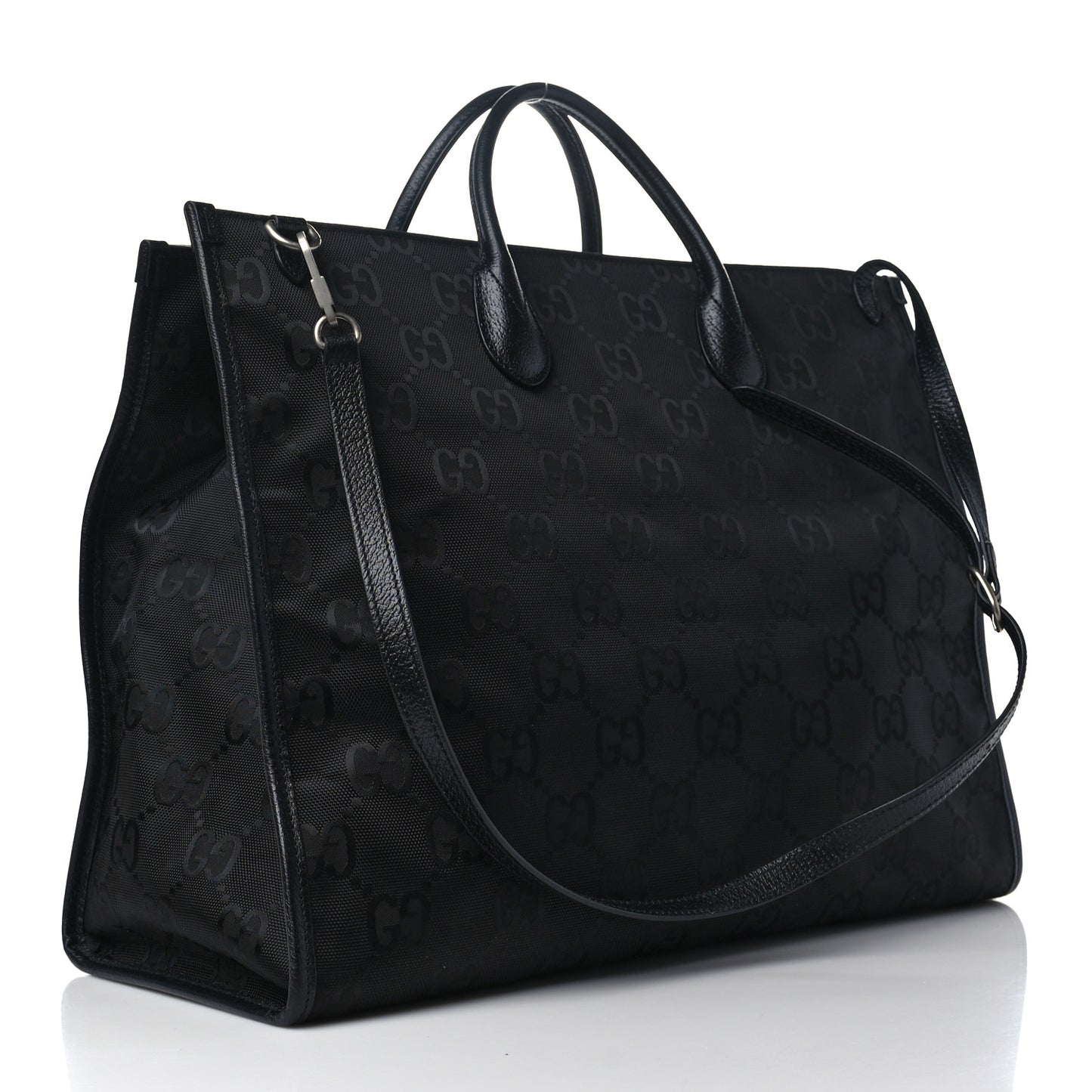 Econyl Nylon Monogram Large Off The Grid Tote Bag Black