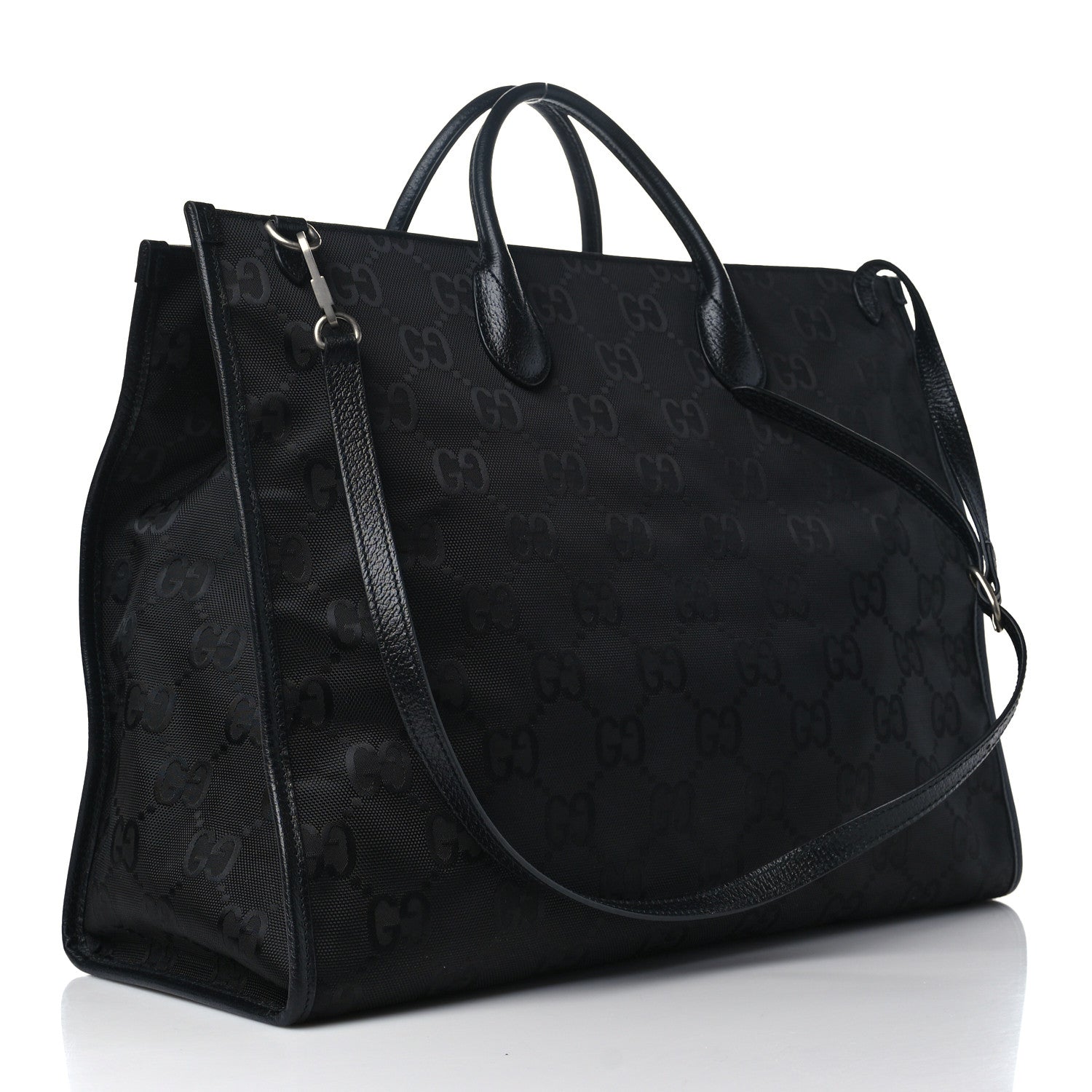 Gucci Econyl Nylon Monogram Large Off The Grid Tote Bag Black 3 of 9
