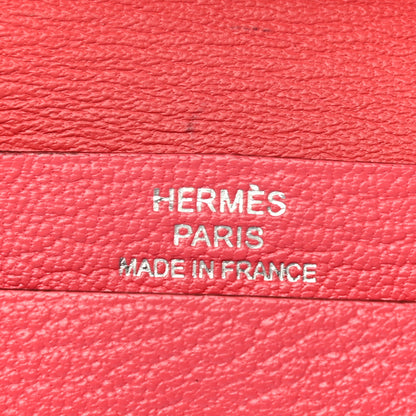 Hermes Chevre Mysore Mini Bearn Wallet Rose Lipstick 6 of 9