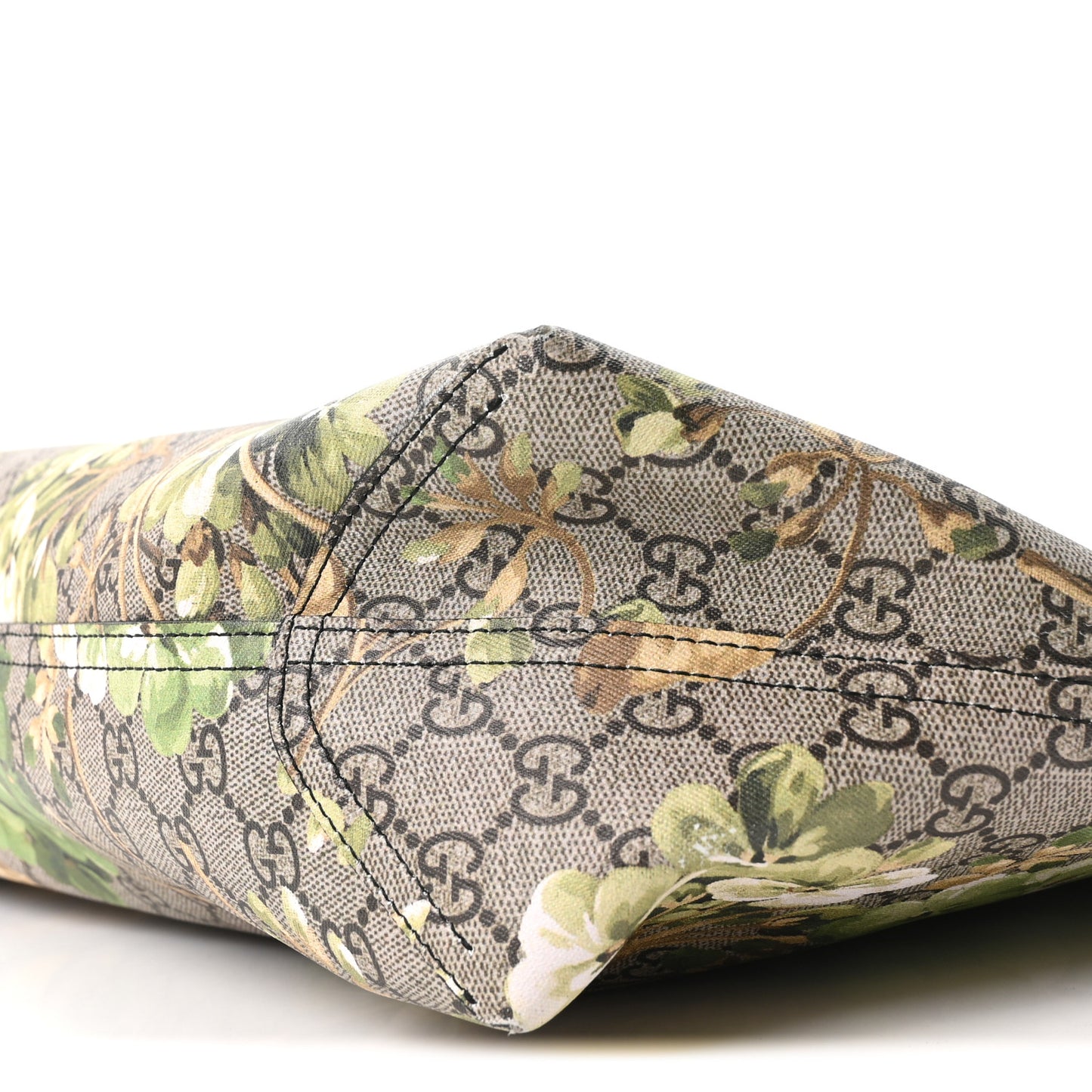 GG Supreme Monogram Blooms Medium Reversible Tote Beige New Military Black